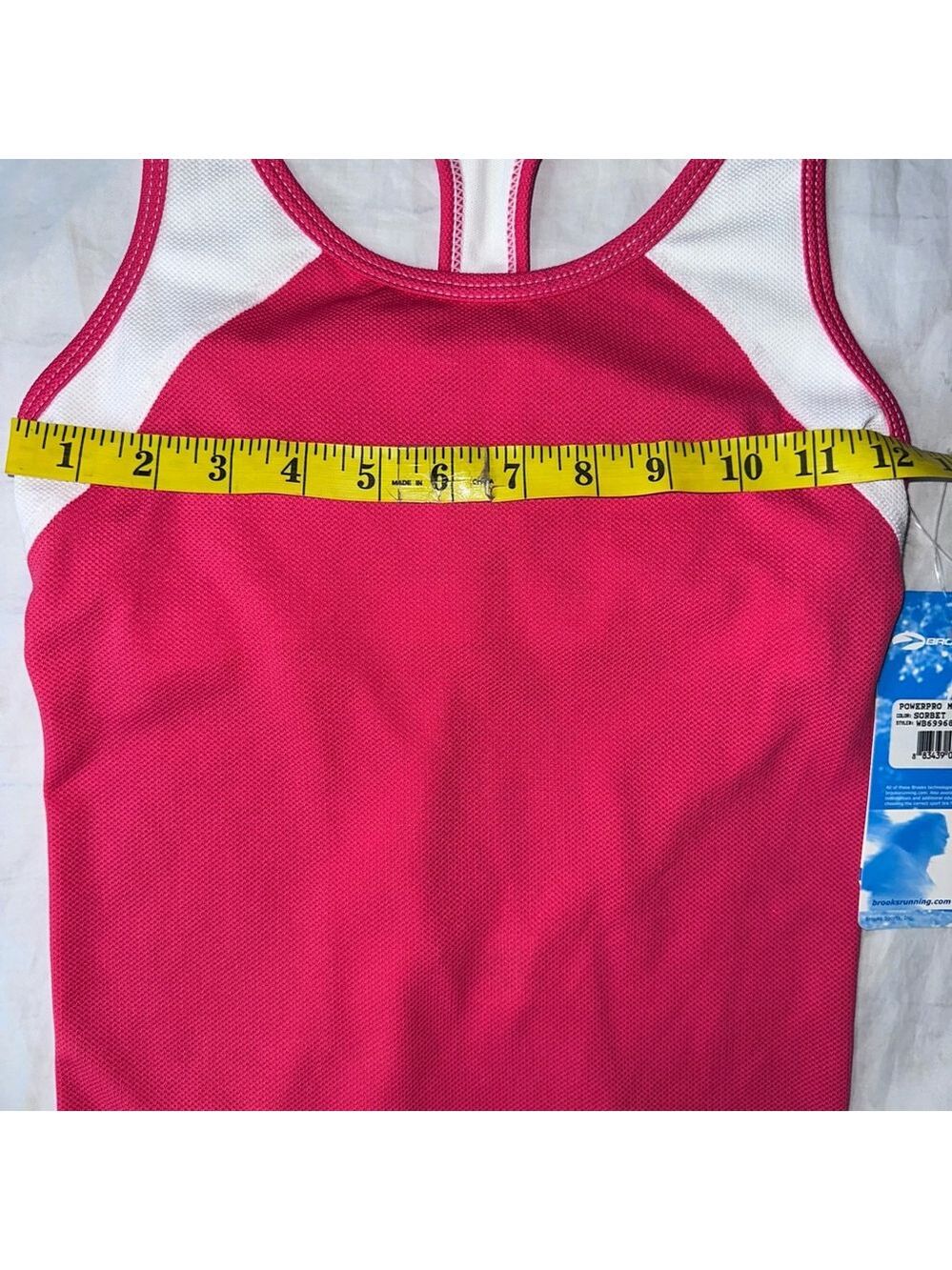 NWT Women’s Small Brooks Sports Powerpro Mesh Tank Color Sorbet - Picture 8 of 9